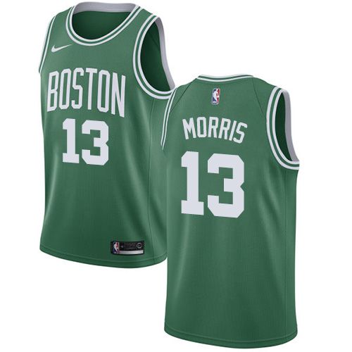 Men Boston Celtics 13 Marcus Morris Green Swingman Icon Edition NBA Jersey